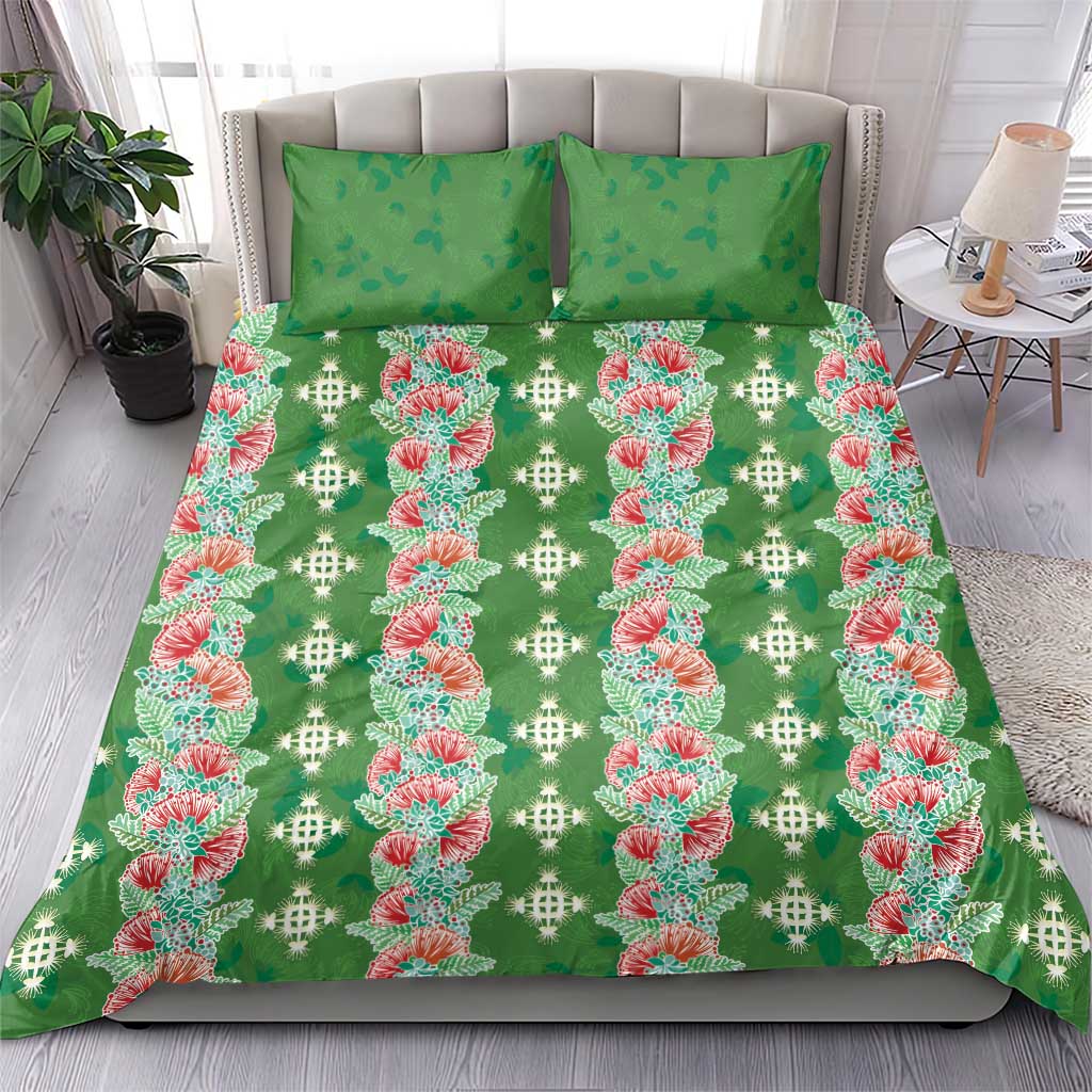 Hawaii Ohia Lehua Bedding Set Tropical Vibes Green LT05 - Polynesian Pride