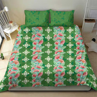 Hawaii Ohia Lehua Bedding Set Tropical Vibes Green LT05 - Polynesian Pride