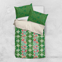 Hawaii Ohia Lehua Bedding Set Tropical Vibes Green LT05 US Twin 172cm x 218cm Green - Polynesian Pride