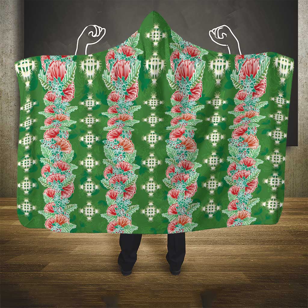 Hawaii Ohia Lehua Hooded Blanket Tropical Vibes Green LT05 - Polynesian Pride