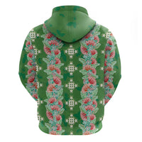 Hawaii Ohia Lehua Hoodie Tropical Vibes Green LT05 - Polynesian Pride
