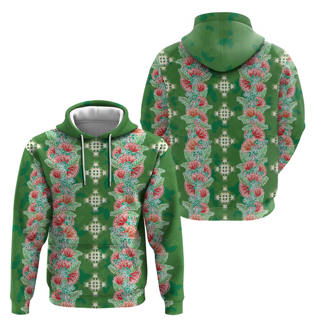 Hawaii Ohia Lehua Hoodie Tropical Vibes Green LT05 - Polynesian Pride
