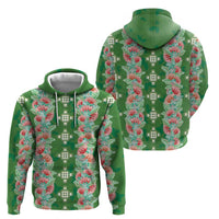 Hawaii Ohia Lehua Hoodie Tropical Vibes Green LT05 - Polynesian Pride