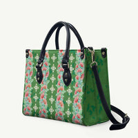 Hawaii Ohia Lehua Leather Bag Tropical Vibes Green LT05 Green - Polynesian Pride