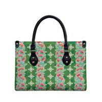Hawaii Ohia Lehua Leather Bag Tropical Vibes Green LT05 - Polynesian Pride