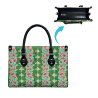 Hawaii Ohia Lehua Leather Bag Tropical Vibes Green LT05 - Polynesian Pride