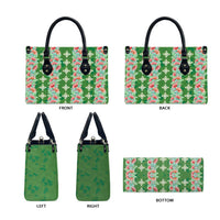 Hawaii Ohia Lehua Leather Bag Tropical Vibes Green LT05 - Polynesian Pride