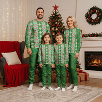 Hawaii Ohia Lehua Christmas Pajama Set Tropical Vibes Green LT05 - Polynesian Pride