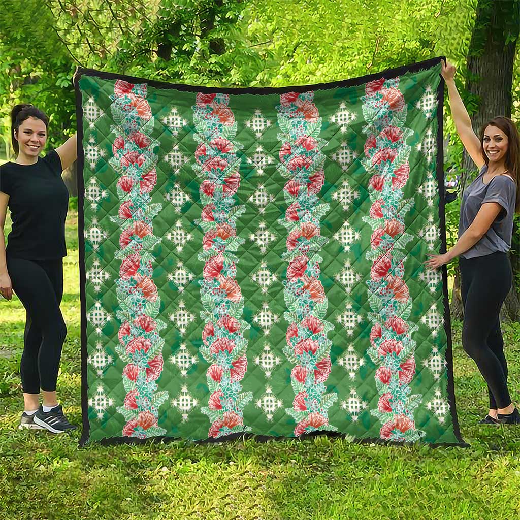 Hawaii Ohia Lehua Quilt Tropical Vibes Green LT05 - Polynesian Pride