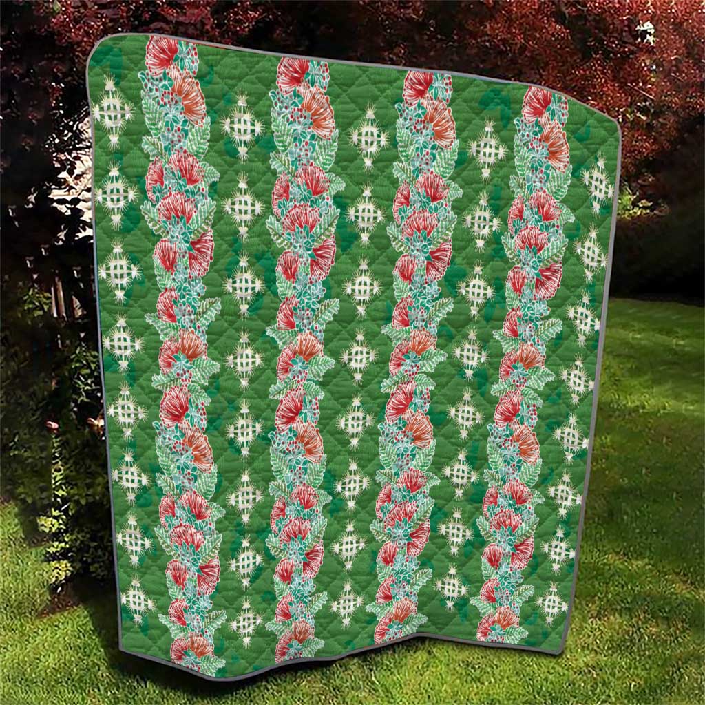 Hawaii Ohia Lehua Quilt Tropical Vibes Green LT05 - Polynesian Pride