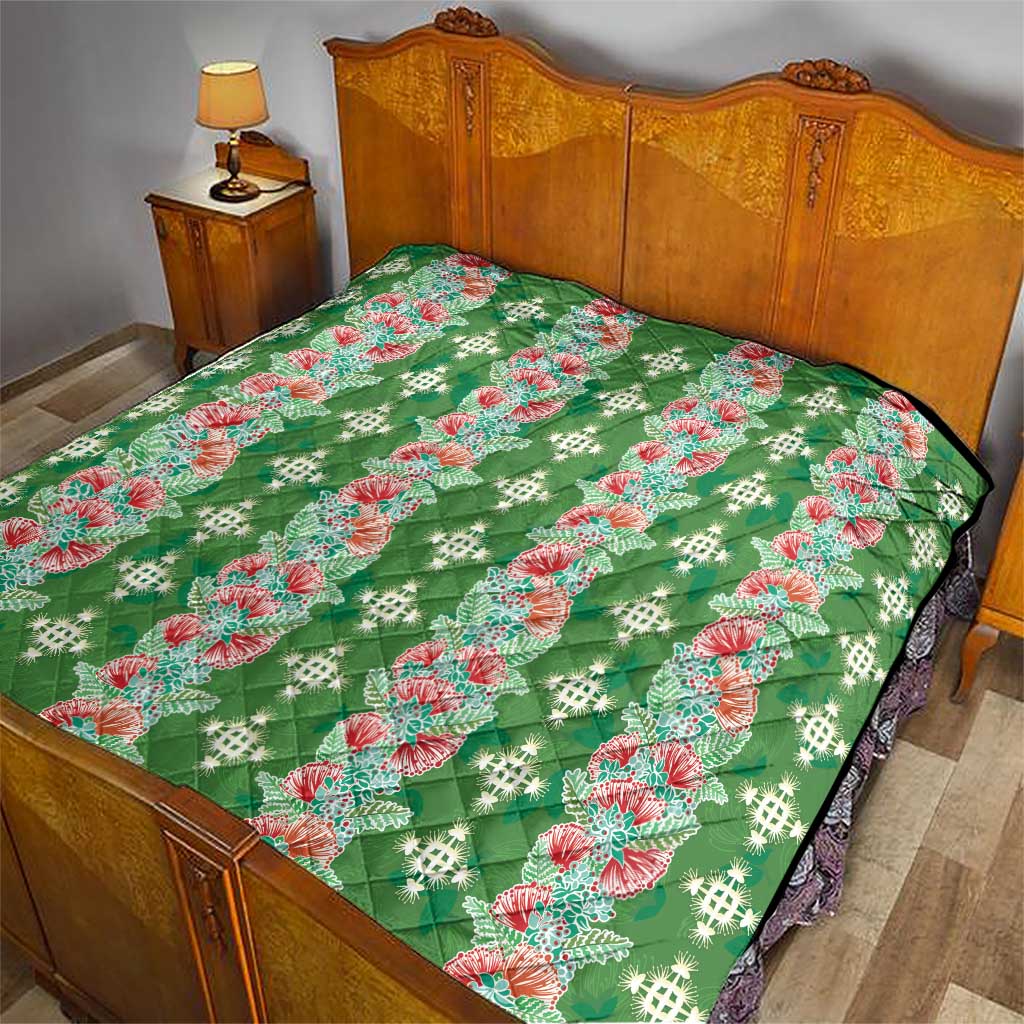 Hawaii Ohia Lehua Quilt Tropical Vibes Green LT05 - Polynesian Pride