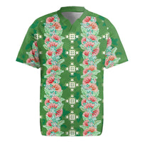 Hawaii Ohia Lehua Rugby Jersey Tropical Vibes Green LT05 Green - Polynesian Pride