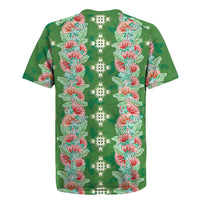 Hawaii Ohia Lehua Rugby Jersey Tropical Vibes Green LT05 - Polynesian Pride