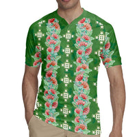 Hawaii Ohia Lehua Rugby Jersey Tropical Vibes Green LT05 - Polynesian Pride