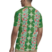 Hawaii Ohia Lehua Rugby Jersey Tropical Vibes Green LT05 - Polynesian Pride