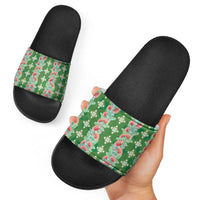 Hawaii Ohia Lehua Slide Sandals Tropical Vibes Green LT05 - Polynesian Pride