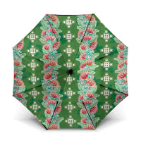 Hawaii Ohia Lehua Umbrella Tropical Vibes Green LT05 One Size Folded 11.42 inch Opened Diameter 37.4 inch Green - Polynesian Pride