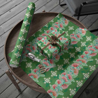 Hawaii Ohia Lehua Wrapping Paper Tropical Vibes Green LT05 - Polynesian Pride