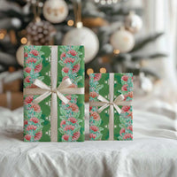 Hawaii Ohia Lehua Wrapping Paper Tropical Vibes Green LT05 - Polynesian Pride