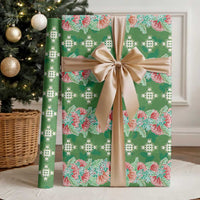 Hawaii Ohia Lehua Wrapping Paper Tropical Vibes Green LT05 - Polynesian Pride