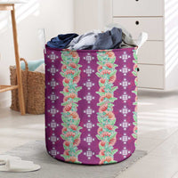 Hawaii Ohia Lehua Laundry Basket Tropical Vibes Fuchsia LT05 Fuchsia - Polynesian Pride