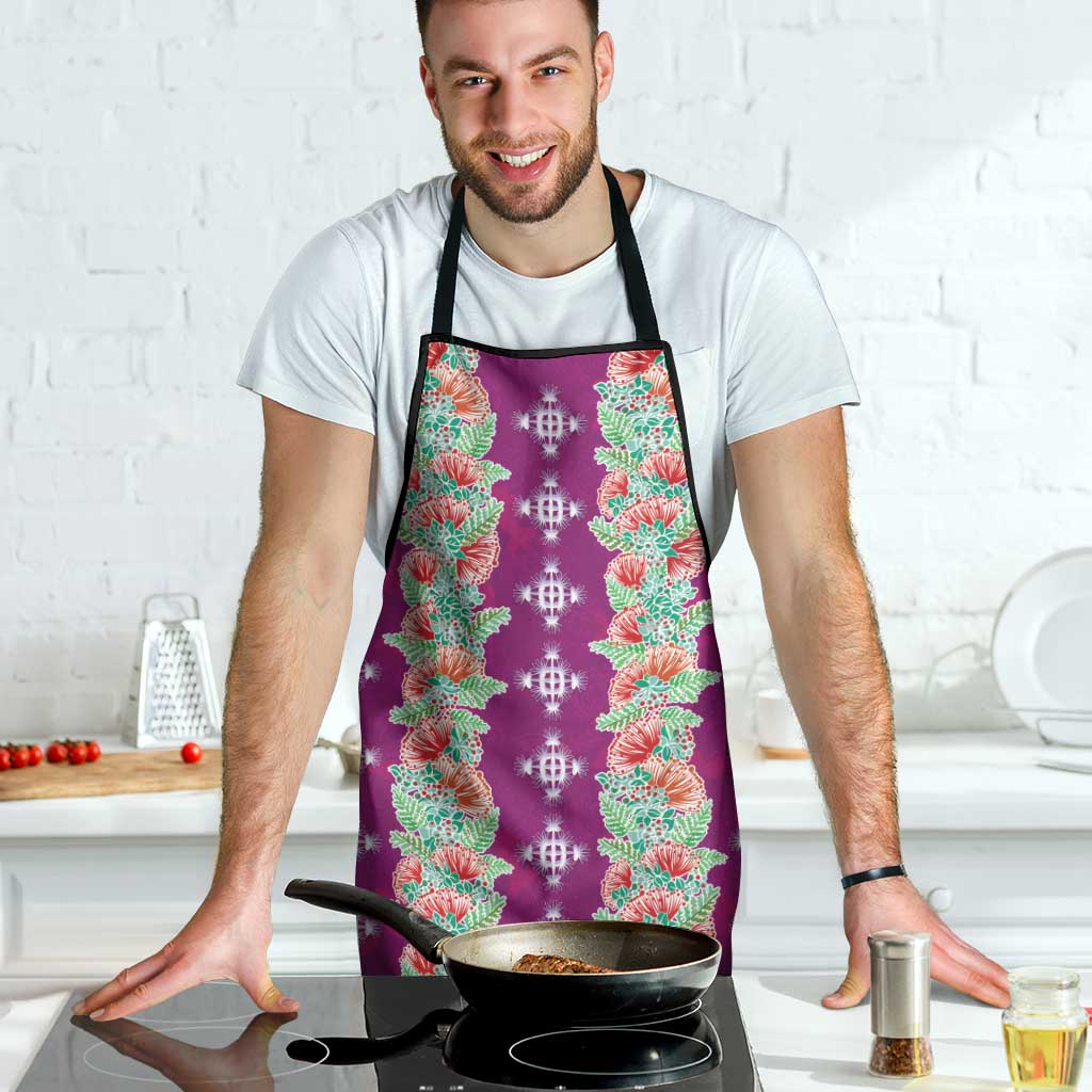 Hawaii Ohia Lehua Apron Tropical Vibes Fuchsia LT05 - Polynesian Pride