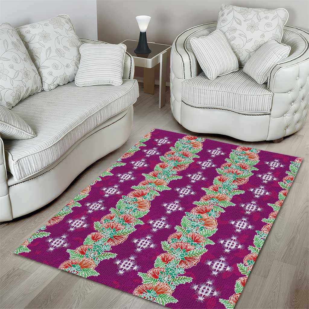 Hawaii Ohia Lehua Area Rug Tropical Vibes Fuchsia LT05 - Polynesian Pride