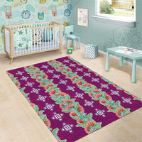 Hawaii Ohia Lehua Area Rug Tropical Vibes Fuchsia LT05 - Polynesian Pride