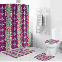 Hawaii Ohia Lehua Bathroom Set Tropical Vibes Fuchsia LT05 Bathroom Set (4 pcs) Fuchsia - Polynesian Pride