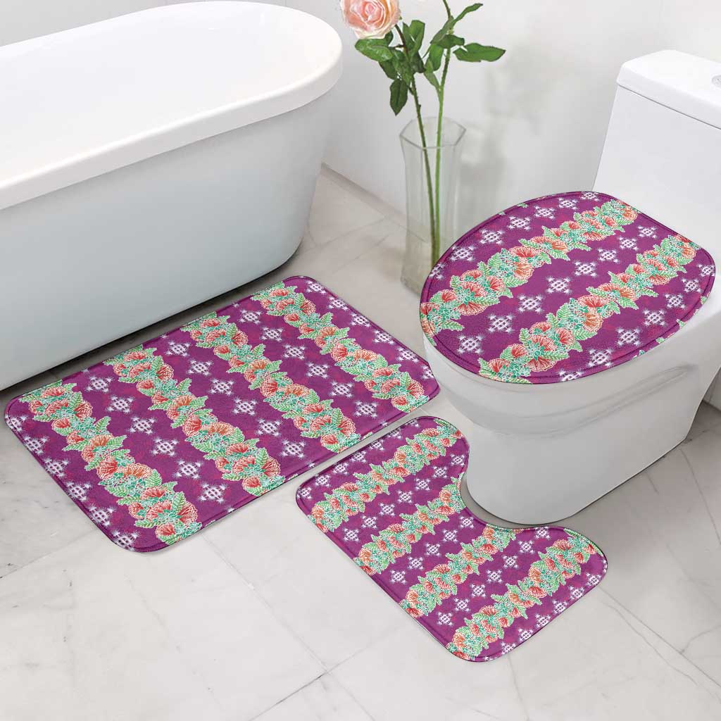Hawaii Ohia Lehua Bathroom Set Tropical Vibes Fuchsia LT05 - Polynesian Pride
