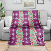 Hawaii Ohia Lehua Blanket Tropical Vibes Fuchsia LT05 - Polynesian Pride