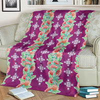 Hawaii Ohia Lehua Blanket Tropical Vibes Fuchsia LT05 - Polynesian Pride