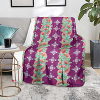 Hawaii Ohia Lehua Blanket Tropical Vibes Fuchsia LT05 - Polynesian Pride