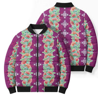 Hawaii Ohia Lehua Bomber Puffer Jacket Tropical Vibes Fuchsia LT05 - Polynesian Pride