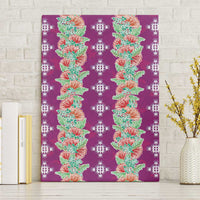 Hawaii Ohia Lehua Canvas Wall Art Tropical Vibes Fuchsia LT05 Without Frame Fuchsia - Polynesian Pride