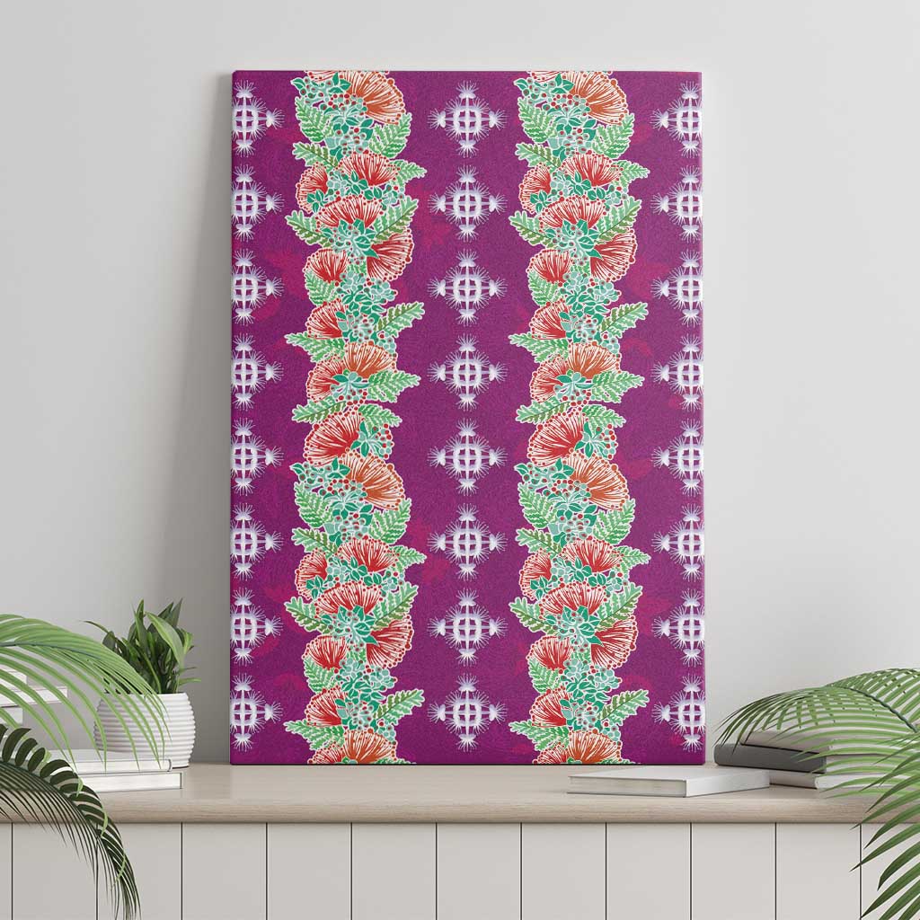Hawaii Ohia Lehua Canvas Wall Art Tropical Vibes Fuchsia LT05 - Polynesian Pride