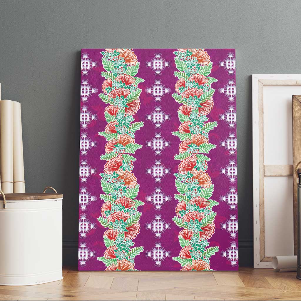 Hawaii Ohia Lehua Canvas Wall Art Tropical Vibes Fuchsia LT05 - Polynesian Pride