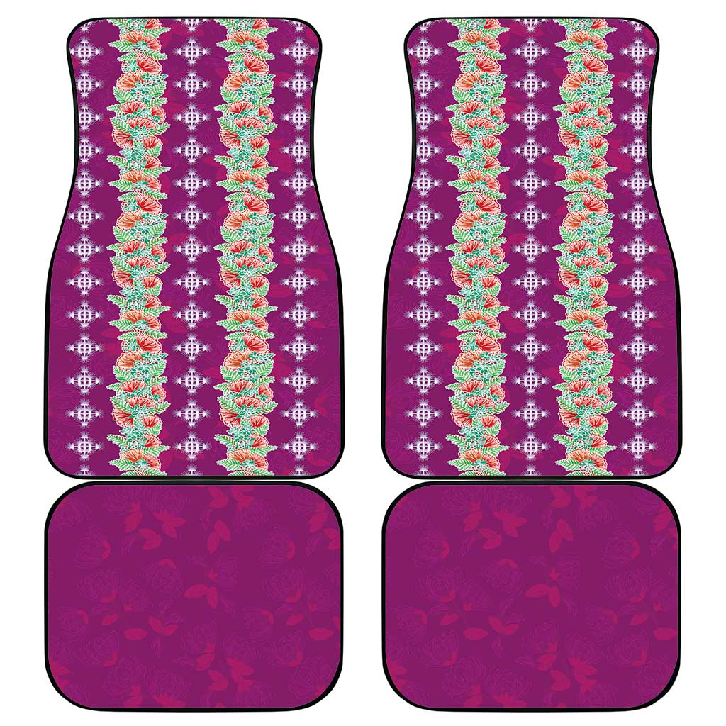 Hawaii Ohia Lehua Car Mats Tropical Vibes Fuchsia LT05 - Polynesian Pride