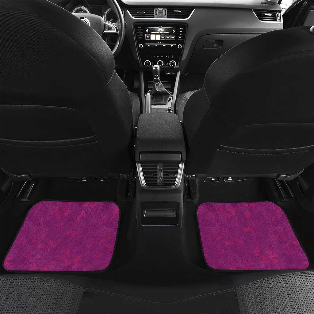 Hawaii Ohia Lehua Car Mats Tropical Vibes Fuchsia LT05 Set 2pcs - Back Fuchsia - Polynesian Pride
