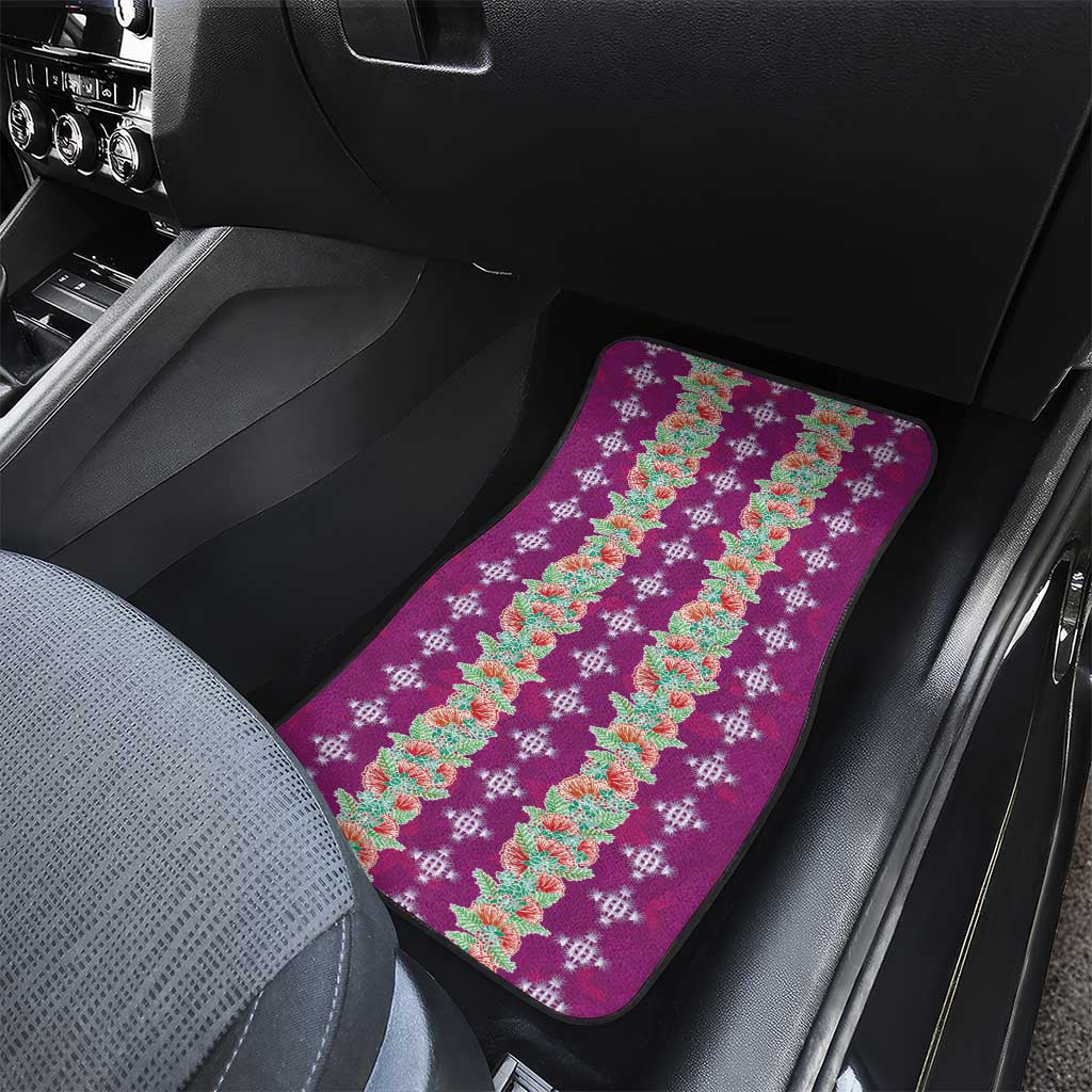 Hawaii Ohia Lehua Car Mats Tropical Vibes Fuchsia LT05 - Polynesian Pride