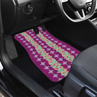 Hawaii Ohia Lehua Car Mats Tropical Vibes Fuchsia LT05 - Polynesian Pride