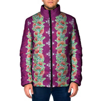 Hawaii Ohia Lehua Padded Jacket Tropical Vibes Fuchsia LT05 Men Fuchsia - Polynesian Pride
