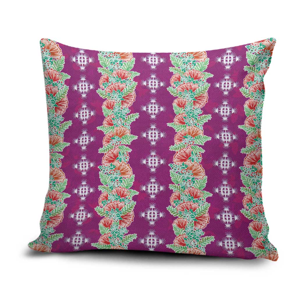 Hawaii Ohia Lehua Pillow Cover Tropical Vibes Fuchsia LT05 Fuchsia - Polynesian Pride