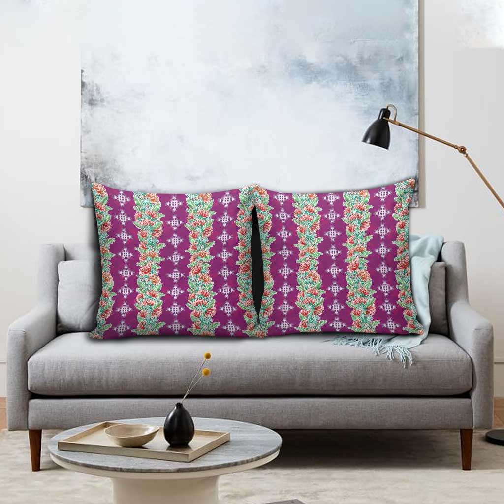 Hawaii Ohia Lehua Pillow Cover Tropical Vibes Fuchsia LT05 - Polynesian Pride