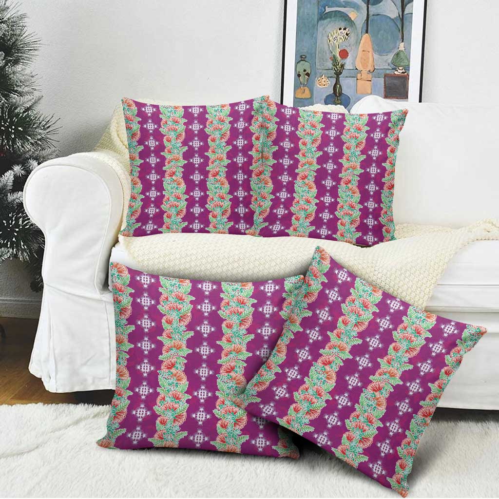 Hawaii Ohia Lehua Pillow Cover Tropical Vibes Fuchsia LT05 - Polynesian Pride