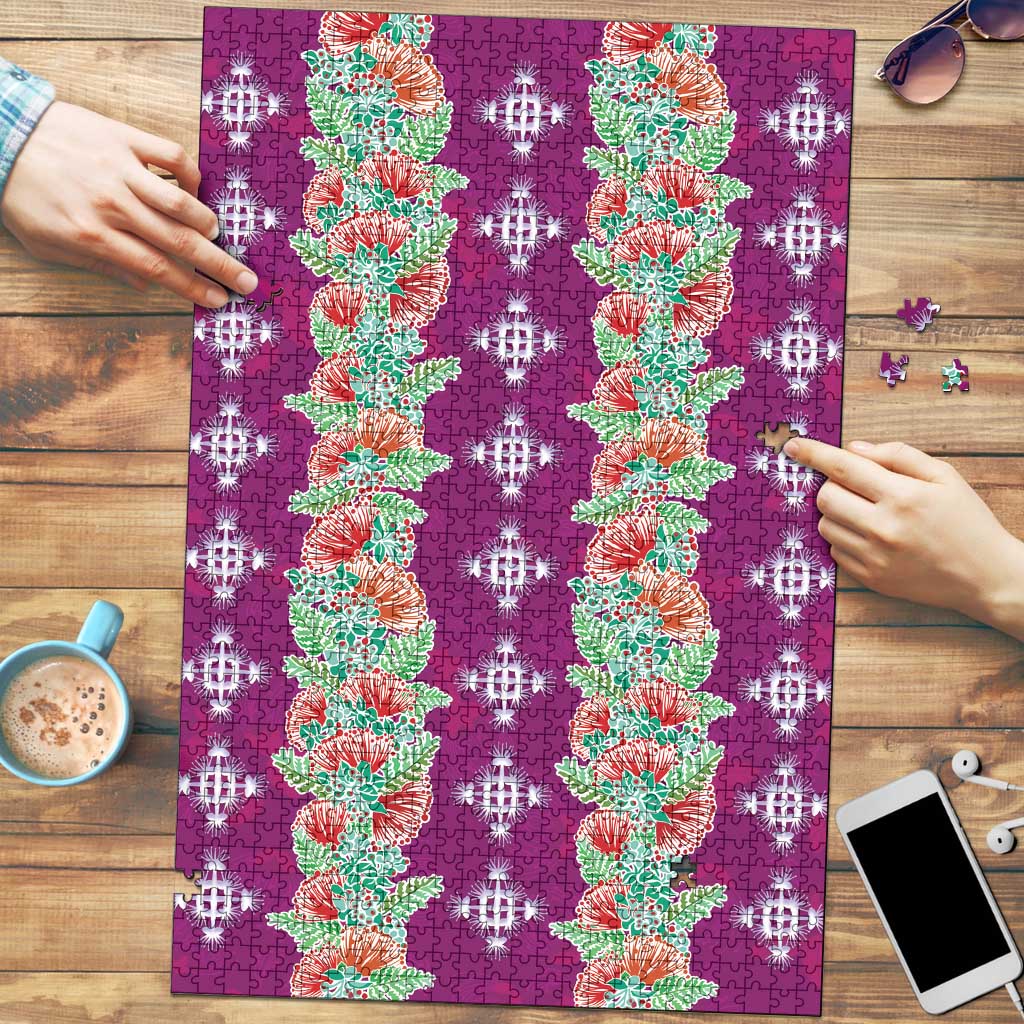 Hawaii Ohia Lehua Puzzle Tropical Vibes Fuchsia LT05 Fuchsia - Polynesian Pride