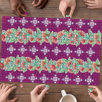 Hawaii Ohia Lehua Puzzle Tropical Vibes Fuchsia LT05 - Polynesian Pride