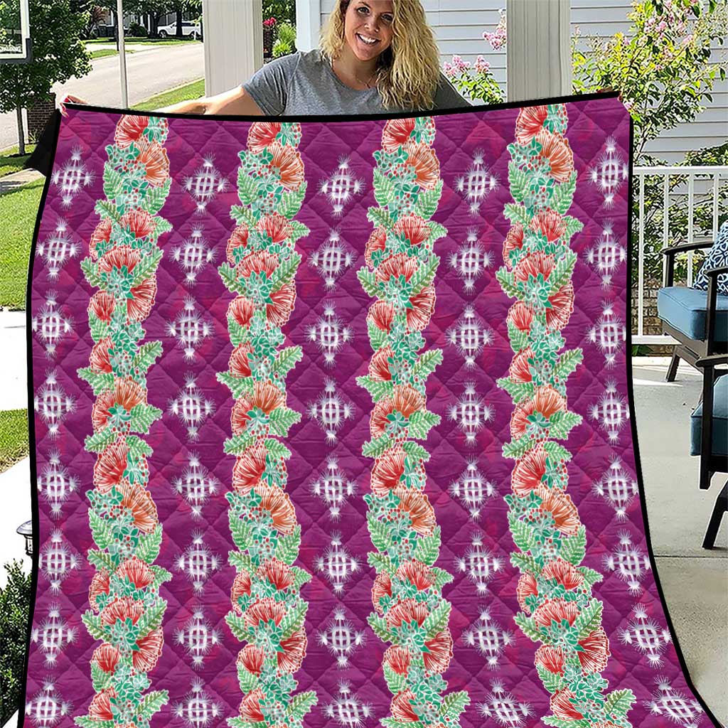 Hawaii Ohia Lehua Quilt Tropical Vibes Fuchsia LT05 Fuchsia - Polynesian Pride