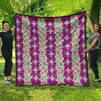Hawaii Ohia Lehua Quilt Tropical Vibes Fuchsia LT05 - Polynesian Pride