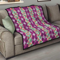 Hawaii Ohia Lehua Quilt Tropical Vibes Fuchsia LT05 - Polynesian Pride